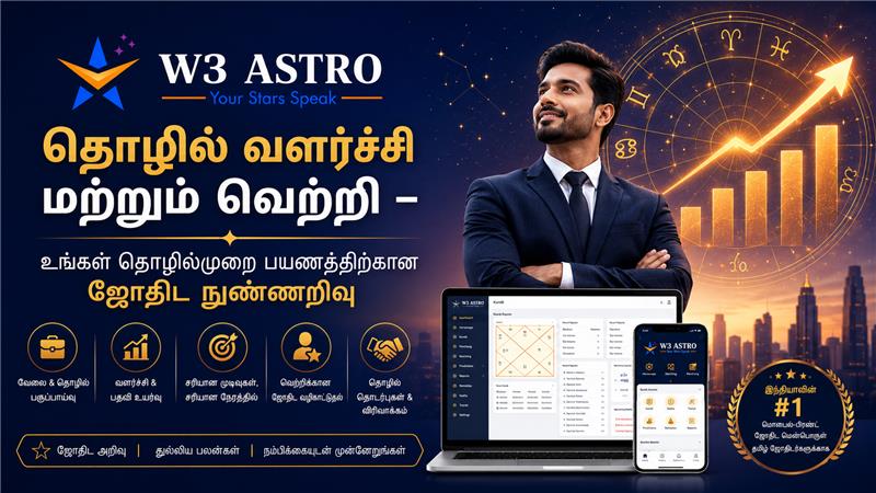 தொழில் வளர்ச்சி மற்றும் வெற்றி – உங்கள் தொழில்முறை பயணத்திற்கான ஜோதிட நுண்ணறிவு