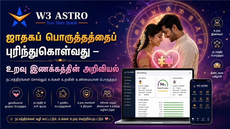 ஜாதகப் பொருத்தத்தைப் புரிந்துகொள்வது – உறவு இணக்கத்தின் அறிவியல்